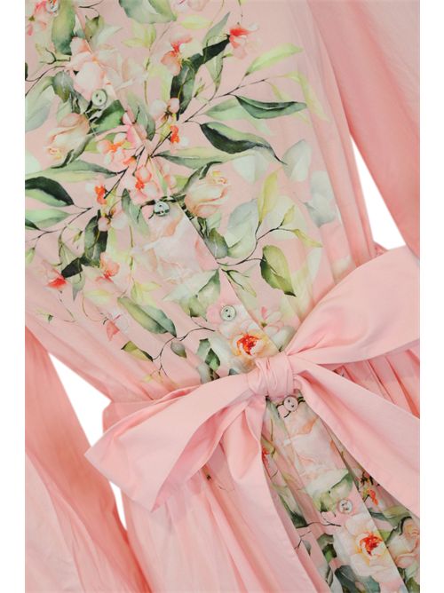 Abito Jensen in cotone con stampa peonie Mc2 Saint Barth | JENSEN06852H COTTON BLUSH PEONY 21H
